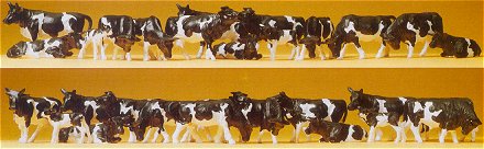 Preiser 14408 - Cows black and white/30