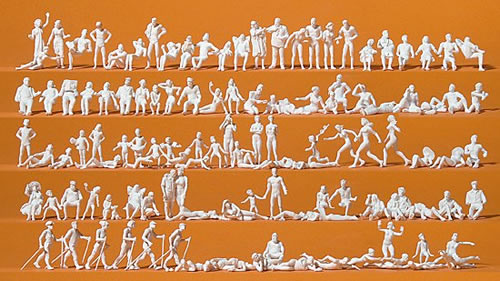 Preiser 16357 - Leisure time at the lake - 120 Unpainted Figures
