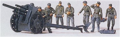 Preiser 16514 - 105mm Infantry gun w/crew Unp