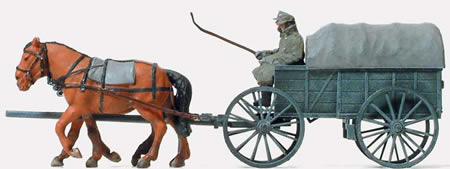 Preiser 16570 - Horse Drawn Wagon w/Figs