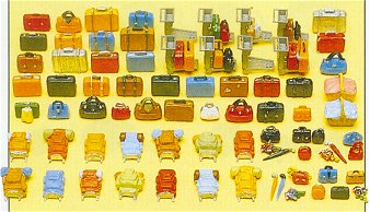 Preiser 17005 - Luggage assortment    90/