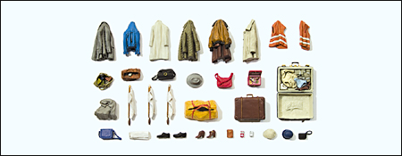 Preiser 17008 - Clothes, Safety Vests, Bags, Etc