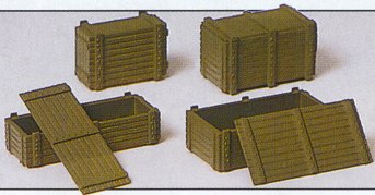 Preiser 18350 - Wooden supply crates