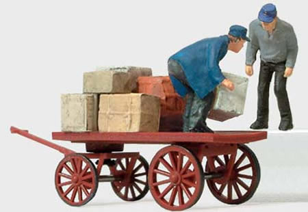 Preiser 28084 - Loading Workers w/Cart