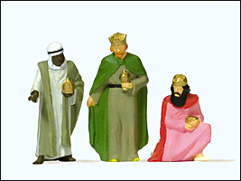 Preiser 29092 - Historic Figures -- The Three Wise Men, pkg(3)