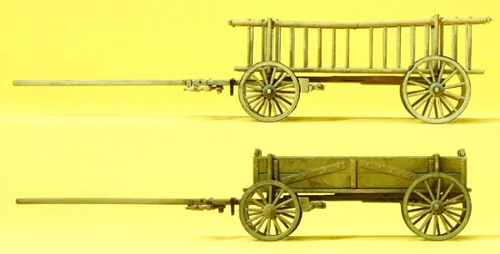 Preiser 30413 - Rack Wagon & Box Wagon