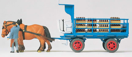 Preiser 30445 - Beer Wagon w/2 Horses