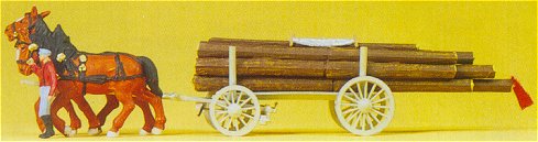 Preiser 30465 - Log wagon w/logs