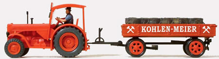 Preiser 38041 - Tractor w/Coal Trailer