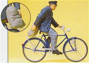 Preiser 45067 - Man on bicycle