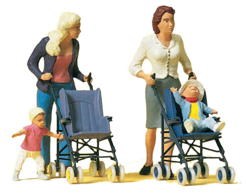 Preiser 45114 - Women/Children w/Stroller