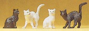 Preiser 47063 - Cats assorted /4