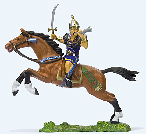 Preiser 50477 - Hunter on horseback with sword and horn
