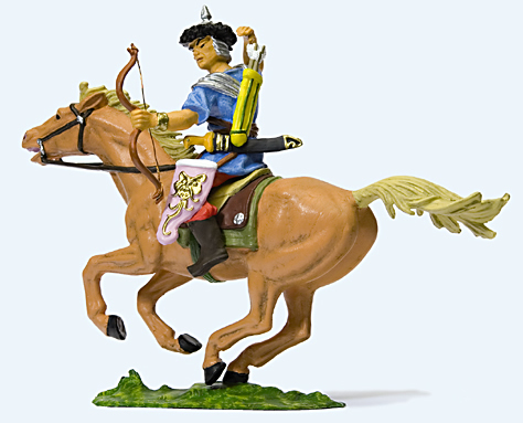 Preiser 50480 - Hunter on horseback drawing arrow