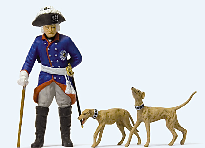 Preiser 54190 - Friedrich II of Prussia with 2 wippets