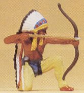 Preiser 54614 - Indian chief w/bow kneelg