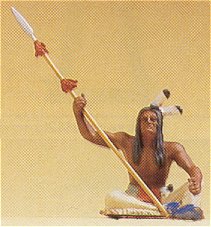 Preiser 54618 - Indian sitting w/spear