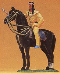 Preiser 54964 - Indian on blk horse
