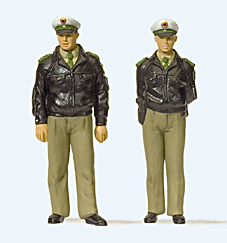 Preiser 65363 - Standing police officers in green uniform