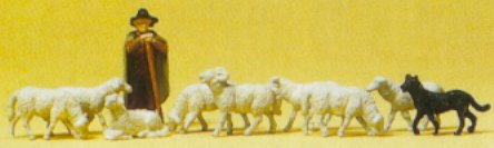Preiser 75020 - Shep w/sheep/dog 1:120