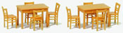 Table & Chairs Wooden 10/