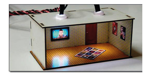 Proses LS-001 - HO 2 pcs Illuminated Rooms w/flat TVs News & Sports