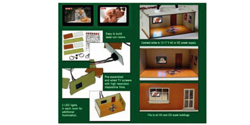 Proses LS-008 - HO 2 pcs Illuminated Rooms w/flat TVs Nature & Erotic