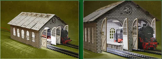 Proses LS-009 - HO Double Engine Loco Shed Laser-Cut Kit