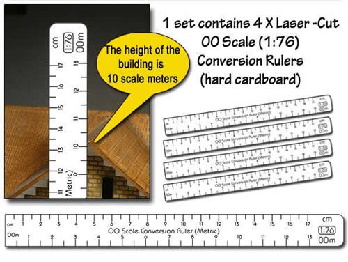 Proses PR-CR-76M - 1:76 Scale Conversion Ruler (Metric) OO