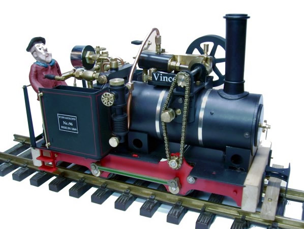 Regner 25460 - Vincent live steam locomotive w. chain drive