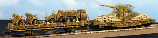 REI 007400 - 8.8CM AA Gun and Krupp Protze Truck Transport Set