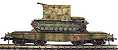 Flak Panzer IV Mobile Tanks On 4 Axle Flat Wagons in mid-war camo set of 3
