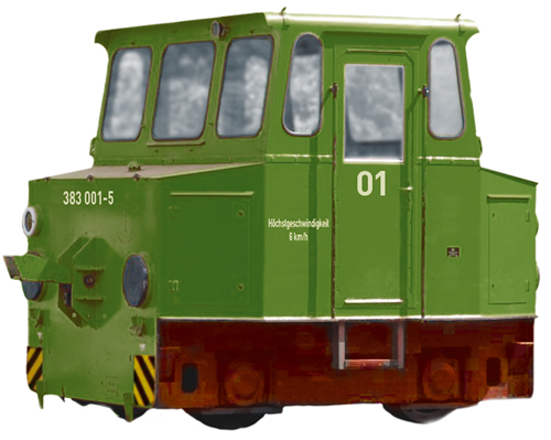 Rivarossi 2314 - Accumulator shunting locomotive,  “383 001-5” in green livery DB