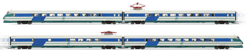 Rivarossi 2578 - Italian 4pc ETR 401 Railcar Set “Pendolino” in XMPR livery of the FS (DCC Sound Decoder)