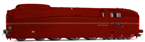 Rivarossi 2602 - German Streamlined highspeed Steam Locomotive 61 002 of the DRB, in red livery