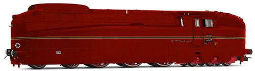 Rivarossi 2603 - German Streamlined highspeed Steam Locomotive 61 002 of the DRB, in red livery (DCC Sound Decoder)