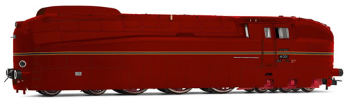 Rivarossi 2604 - German Streamlined highspeed Steam Locomotive 61 002 of the DRB, in red livery