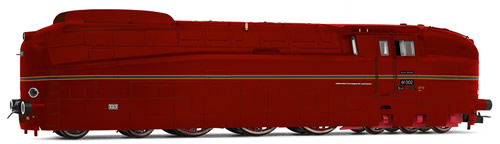 Rivarossi 2605 - German Streamlined highspeed Steam Locomotive 61 002 of the DRB, in red livery (Sound Decoder)