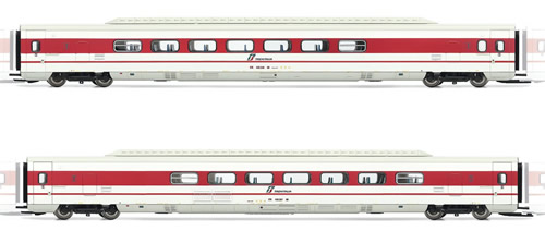 Rivarossi 3002 - 2pc Add on Coaches fo ETR 450 in white/red livery, new Trenitalia logo of the FS