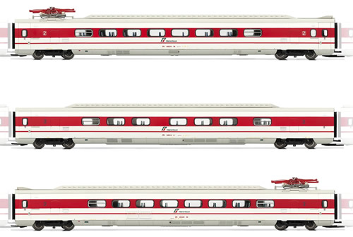 Rivarossi 3003 - 3pc Add on Coaches fo ETR 450 in white/red livery, new Trenitalia logo of the FS