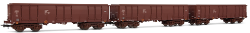 Rivarossi 6138 -  Set x 3 open wagons, type Eals, without load type Eals  DR