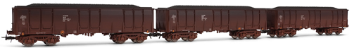 Rivarossi 6139 -  Set x 3 open wagons, type Eals, with coal load type Eals  DR