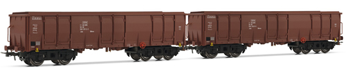 Rivarossi 6278 - German 2-unit Set 4-axle Open Wagons type Eals of the DR