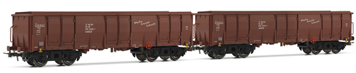 Rivarossi 6280 - German 2-unit Set 4-axle Open Wagons type Eals of the DR