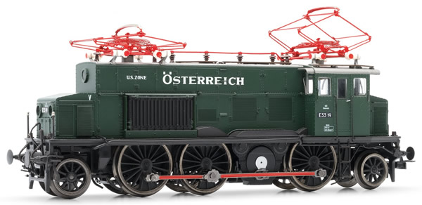 Rivarossi HR2377 - Austrian electric locomotive E3319 of the BBO; US Zone Österreich, epoch III, green,