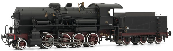 Rivarossi HR2385 - Italian steam locomotive Gr741 205 of the FS; with 3 axle tender, DC Digital with Sound