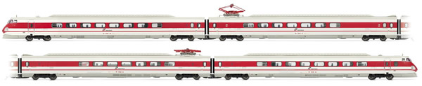Rivarossi HR2575 - Italian 4-unit railcar ETR 450 of the FS in red/white livery