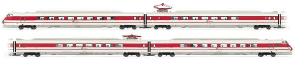 Rivarossi HR2576 - Italian 4-unit railcar ETR 450 of the FS in red/white livery with DC Digital and Sound