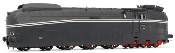 Rivarossi HR2606 - German steam locomotive 61 002 of the  DR; Grey with White Stripes 