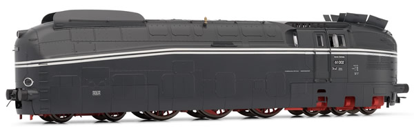 Rivarossi HR2607 - German steam locomotive 61 002 of the DR; Grey with White Stripes DC Digital with Sound